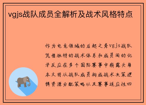 vgjs战队成员全解析及战术风格特点